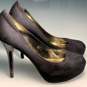 SERGIO SELCER BLACK SUEDE PUMPS SIZE 8 AS IS